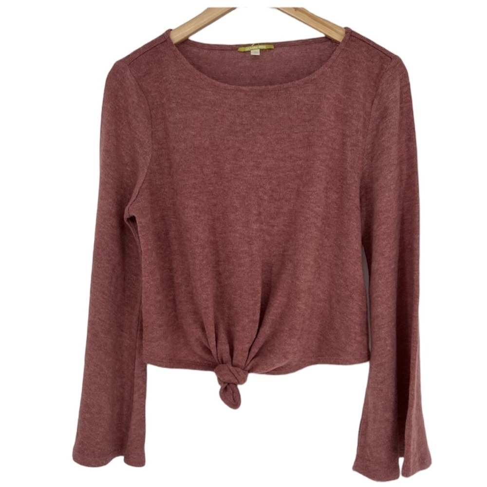Gianni Bini Thin Knit‎ Tie Knot Sweater Flare Sleeves
